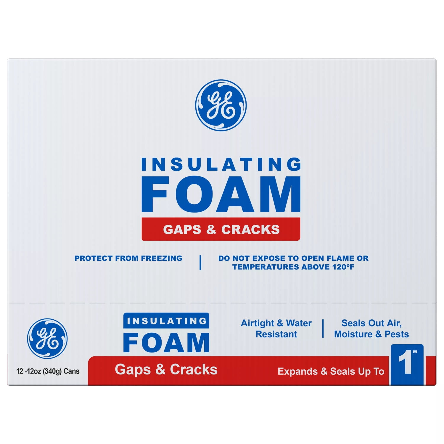 GE Gaps & Cracks Insulating Foam, Pack of 1, Yellow 12 oz Can