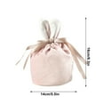 thumbnail image 3 of Qocolhg 6 Pcs Easter Bunny Gift Bags with Drawstring Rabbit Ear Velvet Bag 5.5 x 6.3 Inch Easter Bunny Candy Treat Bag Bunny Party Favors Easter Egg Hunt Prizes for Baby Kids Basket Stuffers, 3 of 5