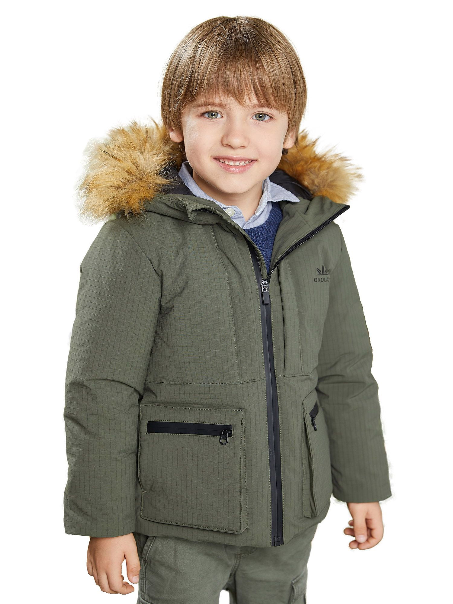 Orolay Boy’s Hooded Down Jacket Boy's Warm Winter Coat Puffer Jacket 