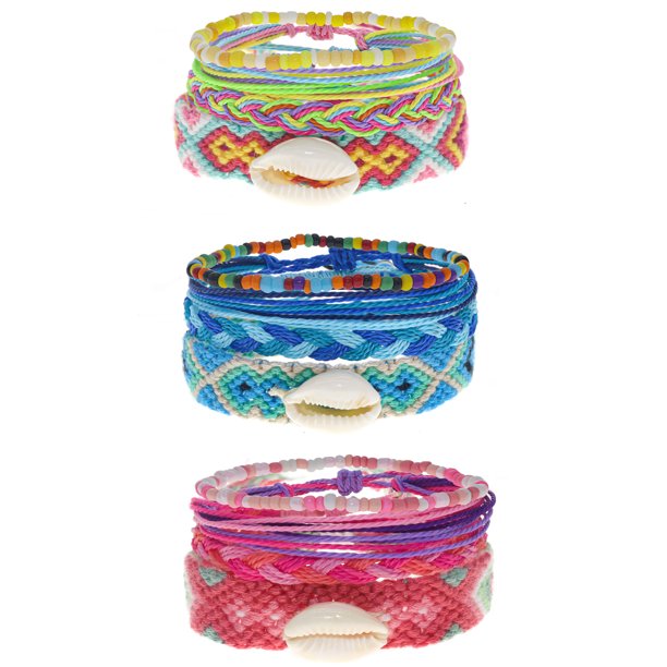 12 PCS Friendship Bracelets for VSCO Girls, VISCO Girl Stuff, Woven