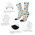 thumbnail image 3 of Yiaed Travel Elements Print Great elasticity Crew Socks Sports socks for Men and Women, 3 of 5