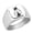 Silver, variant on Ladybug Heart Stainless Steel Signet Ring