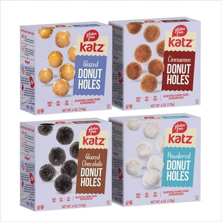 Katz Gluten Free Donut Holes - 1 | Gluten Free, Dairy Free, Nut Free, Soy Free, Kosher| 4 Pack