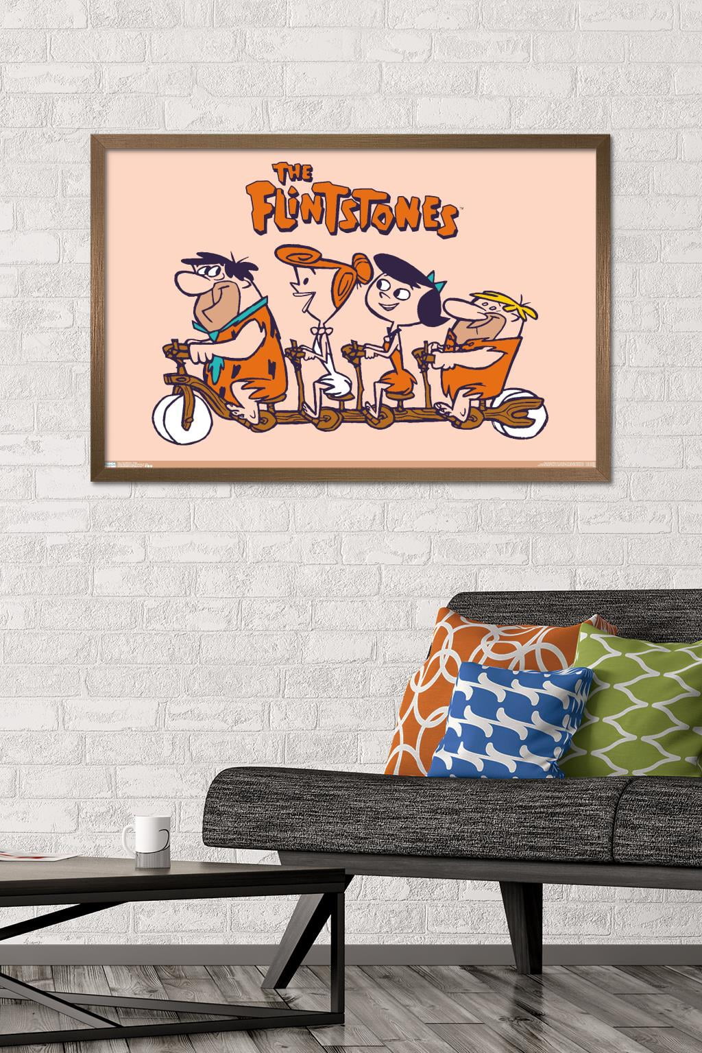 The Flintstones - Group Wall Poster, 22.375" x 34" Framed