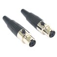thumbnail image 1 of Onelinkmore Mini Xlr Ta4F Conector De Audio Hembra De 4 Pines Adaptador De Cable De Micrófono Mini Xlr Jack De 4 Pines Para Micrófonos Profesionales Paquete De 2, 1 of 3