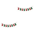 thumbnail image 4 of Matsuzay Suministros de tela para fiestas de primera , banderines exquisitos para cualquier ocasión, suministros para fiestas, pancarta multicolor calcetín de navidad 2Conjunto, 4 of 6
