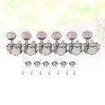 thumbnail image 2 of EeaseCA 6PCS Right Side Nickel Lock String Tuners Electric Guitar Machine Heads Tuners Guitar Use Tuning Pegs(Silver), 2 of 7