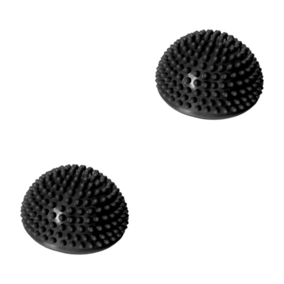 Yuarrent Pod de equilibrio de PVC para todos los niveles de condición física Pelotas de yoga semicirculares seguras y duraderas Pod de negro 2Conjunto
