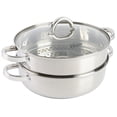 thumbnail image 2 of Juego de utensilios de cocina Oster Sangerfield de acero inoxidable de 28 cm con vaporera, 2 of 8