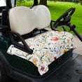 thumbnail image 2 of Golf Cart Seat Covers for 2 Seater,Colored Flower Microfiber Cart Seat Towel Blanket,Green Leaf Aesthetics Pastel Spring Plant Absorbent NonSlip Bench Seats Protector for Golf Course 51"x31", 2 of 9
