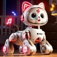 thumbnail image 3 of Intelligent Programming Cat Robot Toy for Kids 3+ - ABS Material, 16x25x22cm - Voice Control & Gesture Operation, 3 of 9