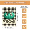 thumbnail image 3 of Thanksgiving Fall Garden Flag 12x18 Inch Welcome Teal Pumpkin Outdoor Flag Double Sided Yard Banner with Gingham Plaid Bow for Porch Lawn Patio Rustic Farmhouse Autumn Decor, 3 of 6