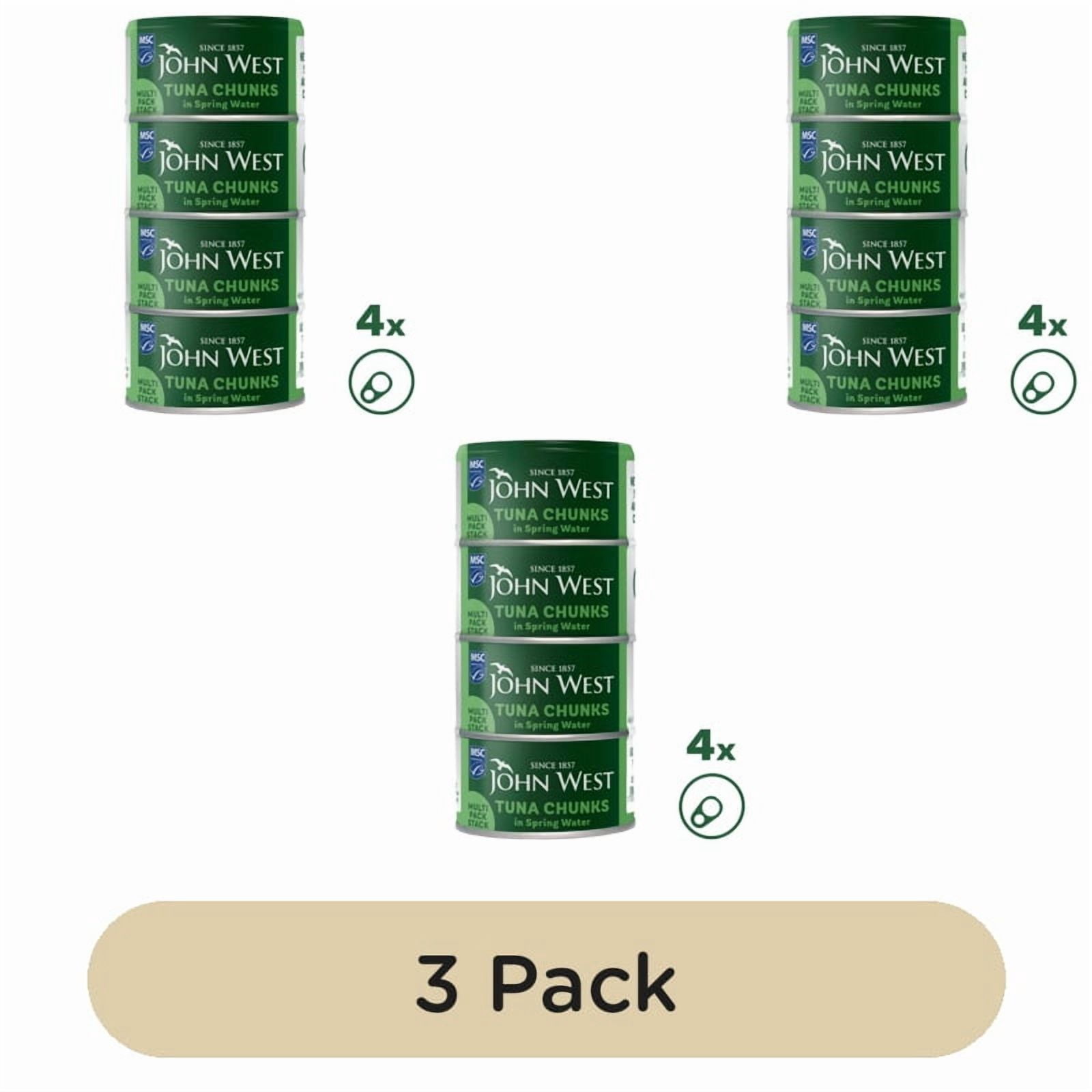 John West Tuna Chunks in Spring Water MSC 4 x 125g, British Import (Pack of 3)