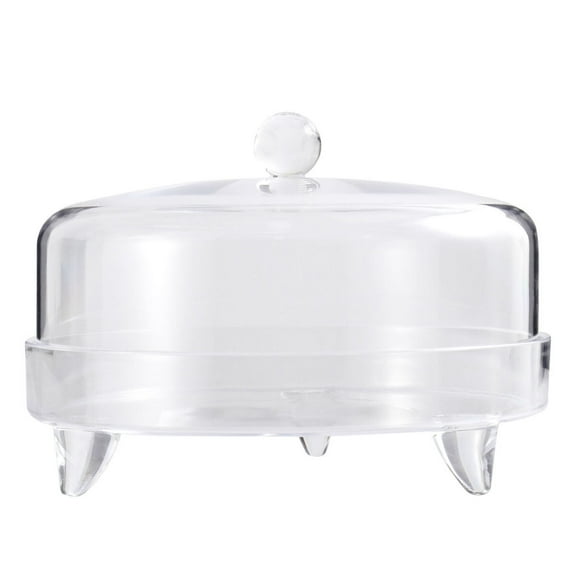 OUNONA Acrylic Cake Stand With Dome Lid: Elegant Footed Cake Holder Covered Cake Stand Large Cake Stand With Dome Use As Cake Holder, Cake Cover