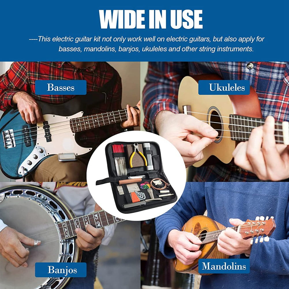 ckepdyeh 67PCS Guitar Tool Kit for Set Up,Intonation Adjustment and Repair, Guitar Maintenance Kit for Guitar Bass and Ukulele guitar accessories