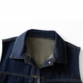 thumbnail image 4 of Cmfcve Women's Denim Vest Jacket Casual Sleeveless Waistcoat Summer Distressed Casual Loose Fit Jean Shirts with Pockets, 4 of 8