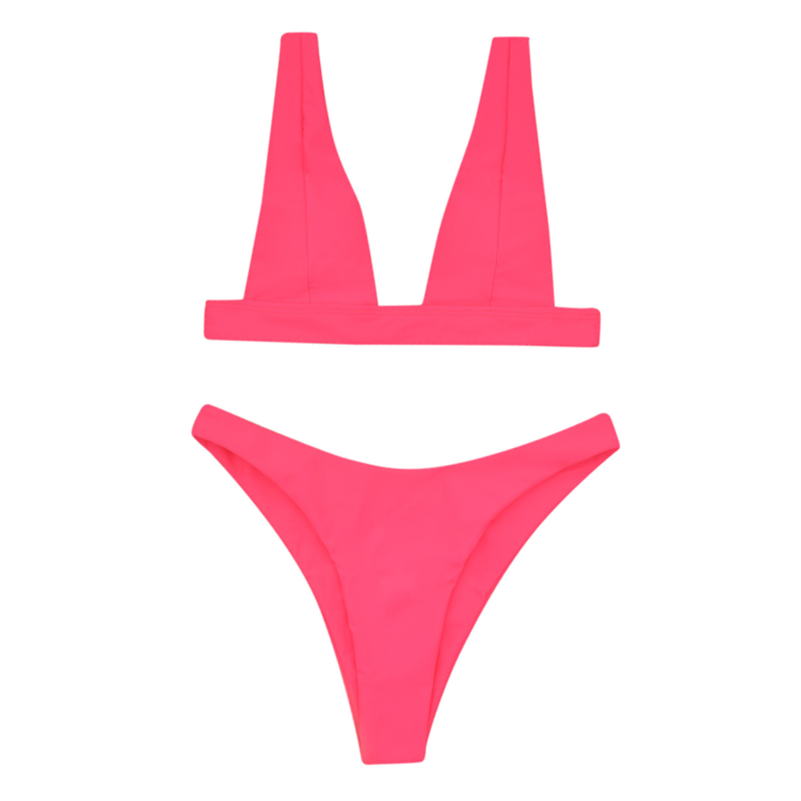 IUGA High Waisted Bikini Sets for Women Wrap Push Up Two Piece Swimsuits  Tummy Control Crossover Swim Bathing Suit Hot Pink