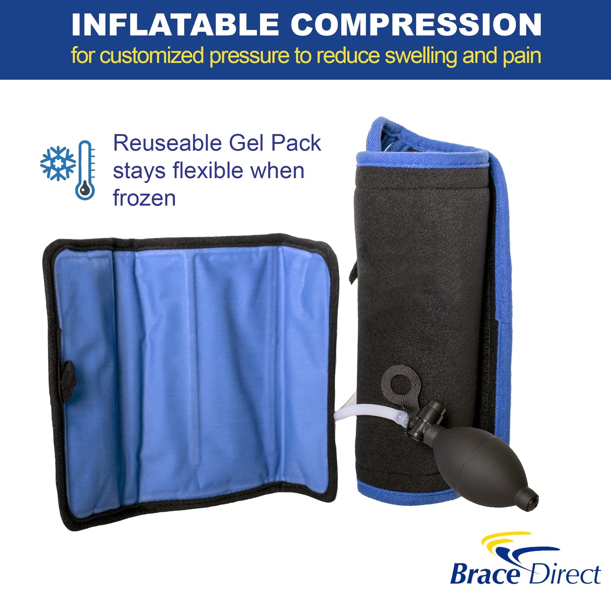 Brace Direct Wrist Ice Pack Wrap with Compression