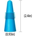 thumbnail image 2 of 8 Pcs Bouchons Réutilisables en Silicone pour Bouteilles de Boisson avec Poignée pour Garder le Vin Frais - Rouge, Violet, Orange, Bleu, 2 of 8