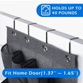 thumbnail image 4 of 24 Pocket Large Over the Door Shoe Organizer Hanging Shoe Organizer Wall Mounted Shoe Holder with 4 hooks for Closet Shoe Holder Hanger Men Hanging Shoe Rack  Gray, 4 of 7