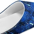 thumbnail image 4 of Uourmeti Blue Galaxy Men's Comfy Slippers Warm Plush Fuzzy Non Slip Indoor Outdoor House Shoes Cozy Anti Slip Rubber Sole Comfortable Sole, 4 of 6