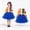 Blue, variant on Pop Star Stage Performance Dress with Long Sleeve Tulle Skirt, Orange Blue Idol Halloween Cosplay Costume