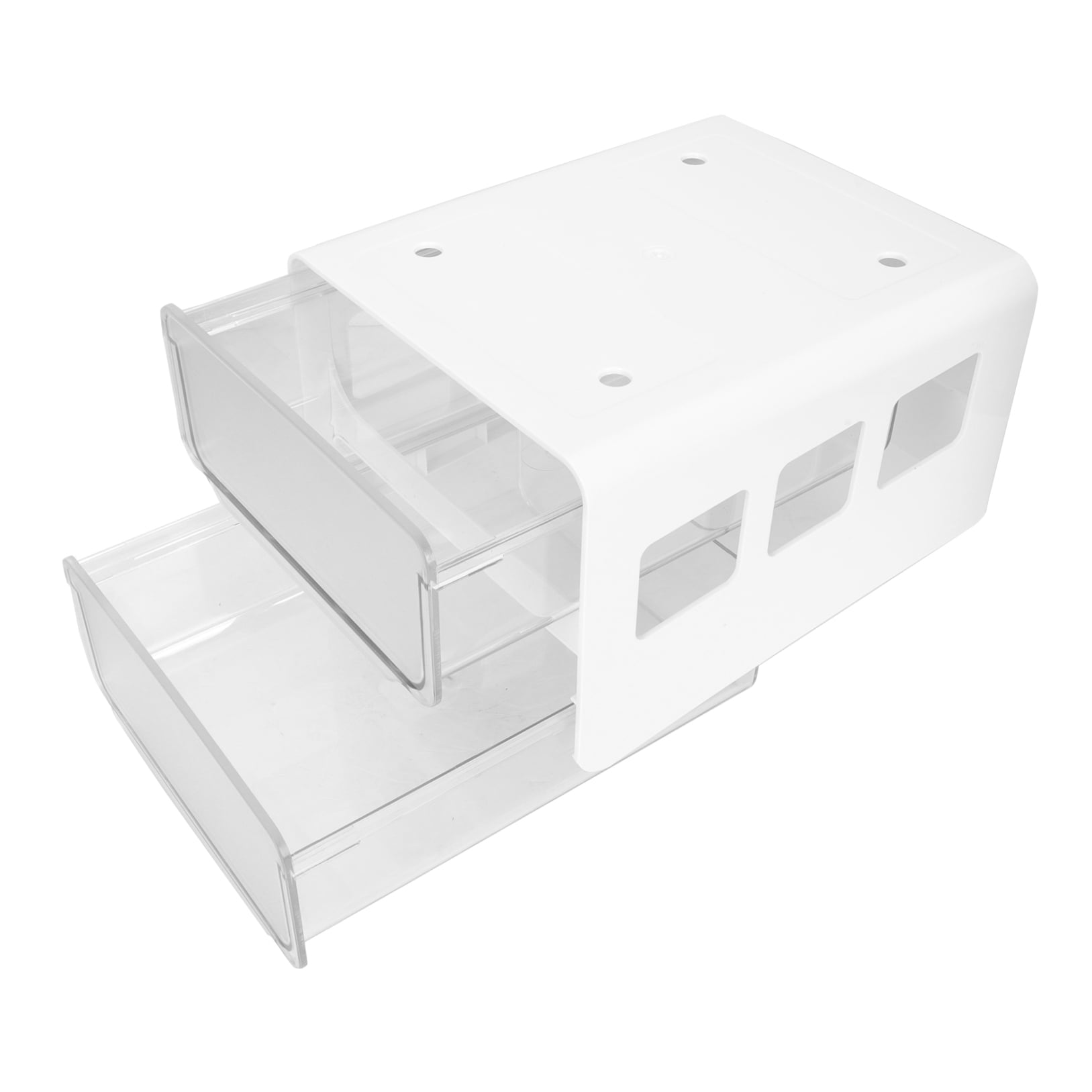 BESTYASH White Under Desk Storage Drawer for Pens, Documents, and Office Supplies, Multi-Purpose Hidden Organizer 7.5x2.5x3.5 Inches