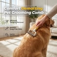 thumbnail image 2 of Pet Grooming Brush with Spray - Yellow Deshedding Brush with Metal Comb for Detangling and Dematting Long, Matted Fur on Cats and Dogs, Safe Deshedding Grooming Tool, 2 of 9