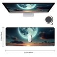 thumbnail image 2 of nygtbtfer Moon Illuminating The Clear Blue Ocean Design Mouse Pad, Mouse Mat Square Waterproof Non-Slip Rubber Base MousePads for Computer Laptop Men Women Kids 31.5x11.8 in, 2 of 6