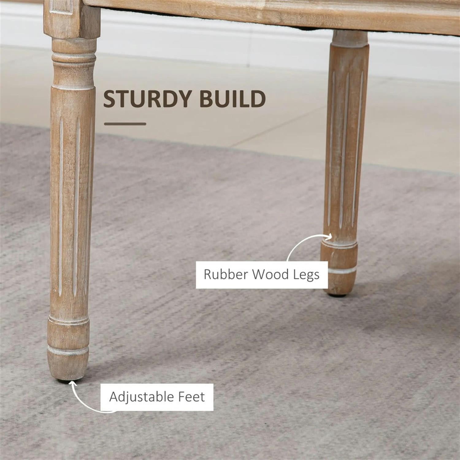 Demi Bonn Dining Chairs Set of 2, French-Style Upholstered Dining Room Chairs with Rattan Backrest and Linen-Touch Upholstery for Kitchen Restaurant, Living Room, White