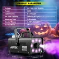 thumbnail image 5 of Fog Machine with 13 Colorful LED Lights and RGB Light Effect, 500 W and 2000CFM Fog with 2 Wired and Wireless Remote Controls, Perfect for Christmas Party Wedding, Halloween,  and Stage Effect, 5 of 11