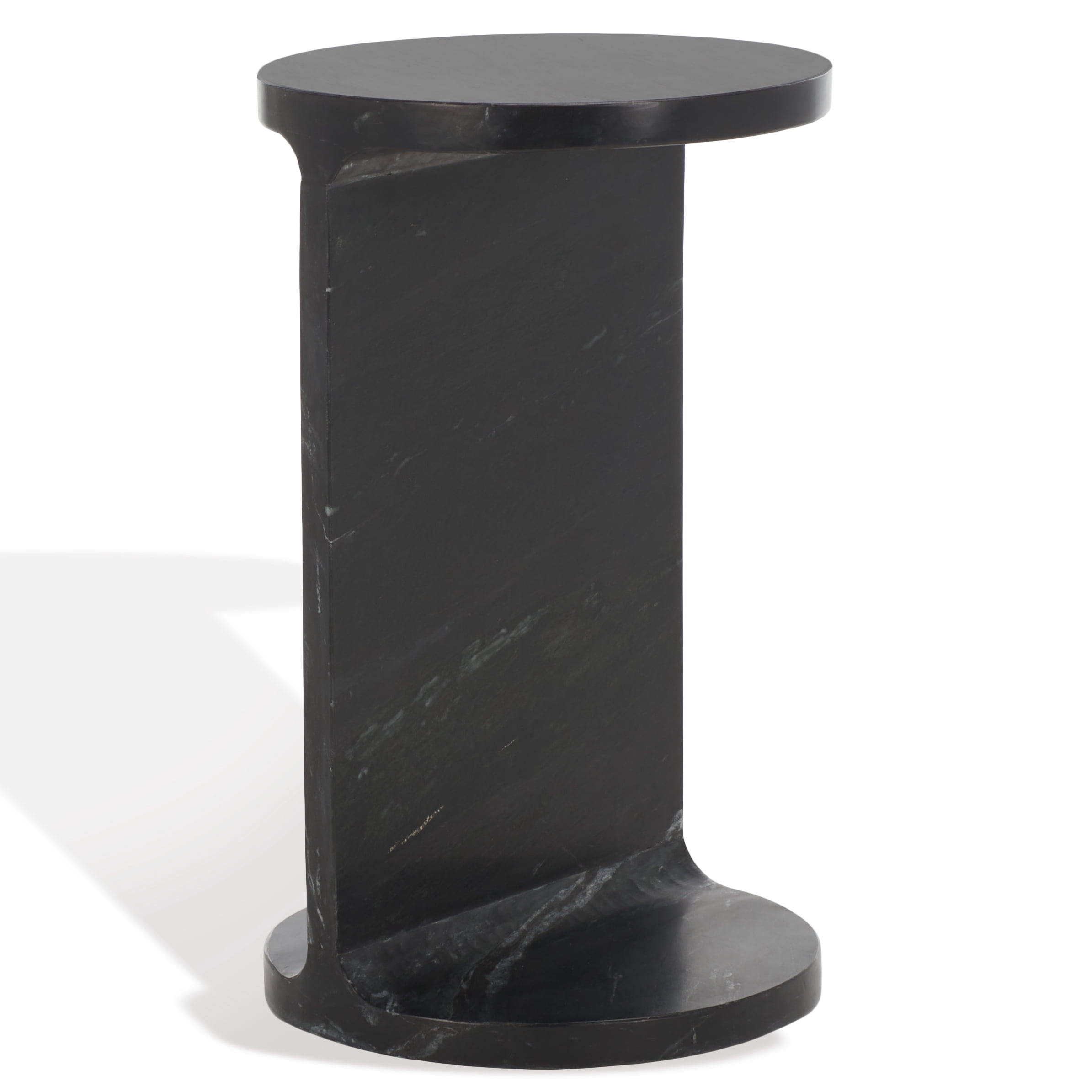 Safavieh Couture Melinda Marble Round C End Table, Black