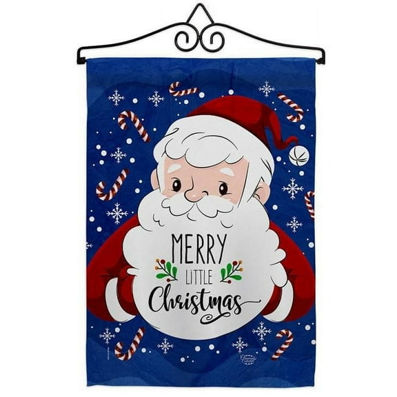 Ornament Collection GS190019-BO-02 13 x 18.5 in. Santa Wishies Garden Flag Set for Wintertime Christmas Double-Sided Decorative Vertical Flags & House Decoration Banner Yard Gift