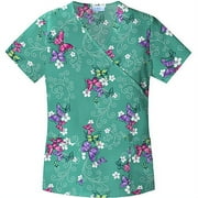 Delightful Butterflies Mock Wrap Top
