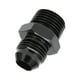 thumbnail image 1 of Conector de línea de aceite 8 AN a 1/2 NPT Accesorio para automóvil de aluminio 6061‑T6 anodizado negro, 1 of 12