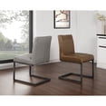 thumbnail image 5 of Ronan Modern Rustic Faux Leather Side Chair (Set of 2), Multiple Colors, 5 of 9