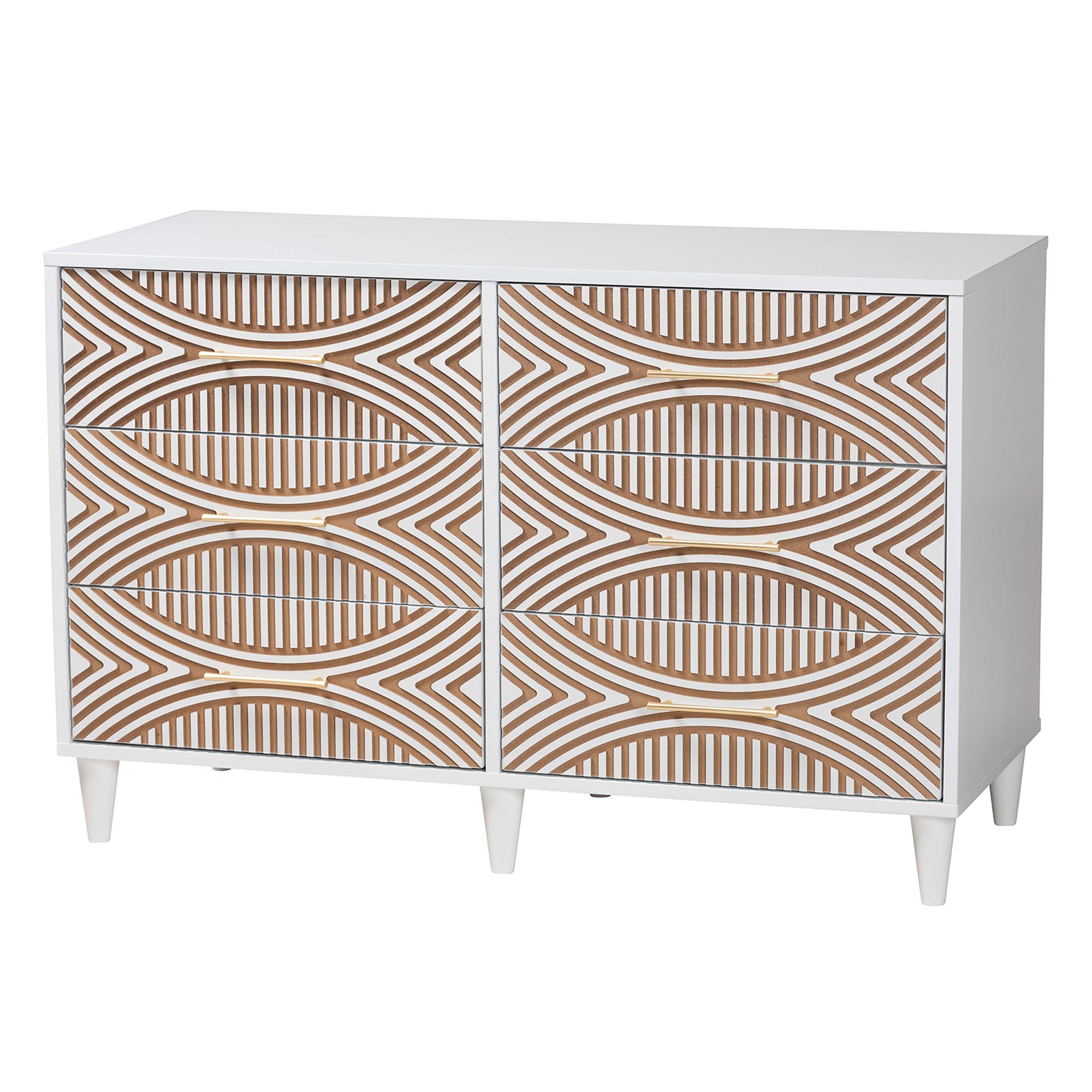Baxton Studio Louetta Coastal Bedroom Set, Queen, White