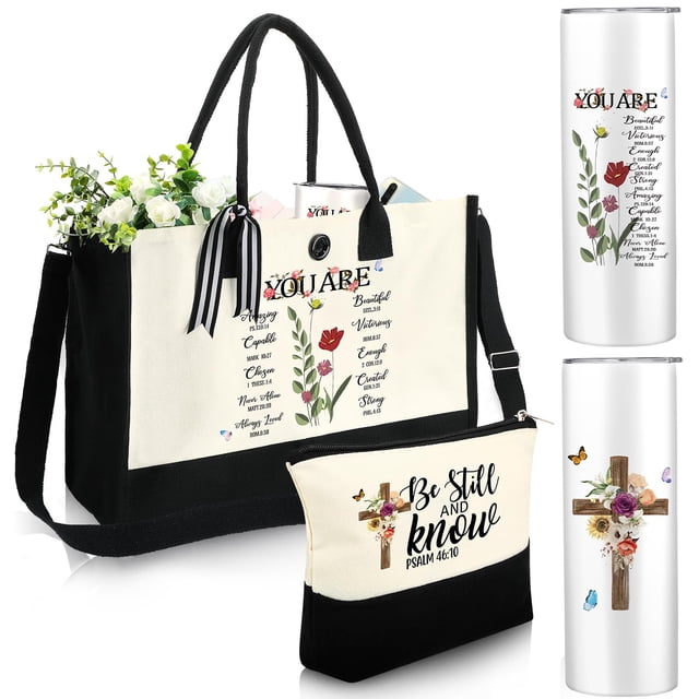 Set de regalo Silkfly Christian Inspirational para mujer con vaso