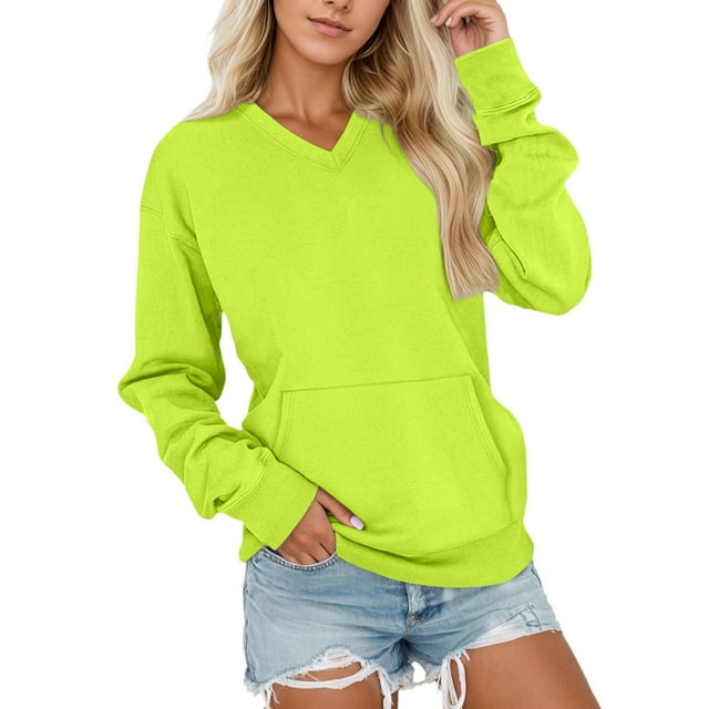 GPOECD Chandails à Capuchon pour Femmes, Doux et Thermiques, Vêtements d'Hiver, Confortables, Coupe Ample, Col Ras du Cou, avec Poches 02_Menthe,G