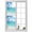 Blue, variant on Ocean Blue Window Privacy Film, Beach Nature Coast Sea Shore Sky Seawater Static Cling UV Sun Blocking Heat Control Window Tint Day and Night, Non-Adhesive One Way Windows Privacy Cover 17.7''x78.7''