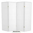 thumbnail image 6 of 5 ft. Tall Japanese Style Double Cross Lattice Shoji Screen with Freestanding Mount - White - 4 Panels, 6 of 6