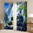 thumbnail image 2 of Feelyou Black White Panda Curtains Pack of 2 (42x84 Each) for Teens, Kawaii Jungle Wildlife Curtains Blackout, Kawaii Animal Bedroom Curtains, Living Room Curtains Decor, 2 of 6