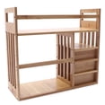 thumbnail image 5 of Desktop Bookshelf Wood Storage Rack Adjustable Display Table Shelf Office Rack, 5 of 12
