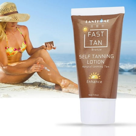 WALFRONT 50ml Self Tanning Lotion Bronze Self Sun Tan Enhance Day Tanning Cream Natural Bronzer Sunscreen