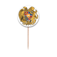 thumbnail image 1 of Yerevan Armenia National Emblem Toothpick Flags Round Labels Party Decoration, 1 of 3
