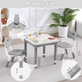 thumbnail image 3 of DOREROOM Kids 3-Piece Multifunction Activity Table and Chair Set, Gray, 3 of 9