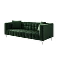 thumbnail image 4 of Posh Living SA66-02HG-UE Adalyn Sofa with Biscuit Tufted Lucite Leg, Hunter Green Velvet, 4 of 9