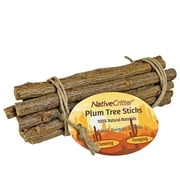 Plum Tree Sticks - NativeCritter Natural Apple Stick Chews for Hamsters, Gerbils, Rabbits, Guinea pigs, Prairie Dogs, Chinchillas, Degus, Squirrels, Rats and other chewing small animals