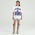 thumbnail image 3 of Women's Gameday Couture Cream Kansas Jayhawks Oversized Fierce Focus T-Shirt, 3 of 4