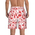 thumbnail image 3 of KLL Gnome Merry Christmas Men's Casual Summer Beach Shorts Hawaiian Shorts with Pockets-Medium, 3 of 5